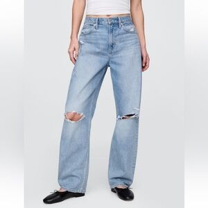 GAP high rise barrel Light Blue Jeans 32 14